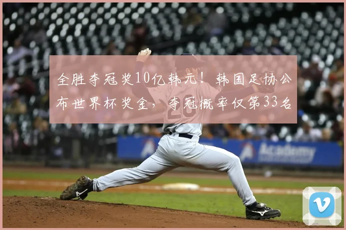 全胜夺冠奖10亿韩元！韩国足协公布世界杯奖金，夺冠概率仅第33名_1